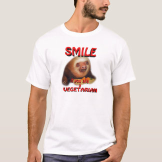T-shirt sourire si vous êtes végétariens