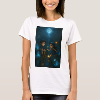 T-shirt Sourires Innocents Sous Les Cieux De Coucher De So