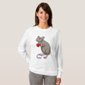 T-shirt Souris à Boxing avec gants de Boxing (Devant entier)