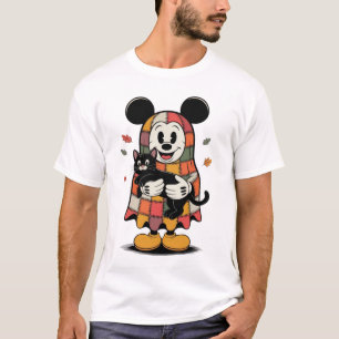 T-shirt Souris Automnale Cosy - Joli Personnage d'Automne 