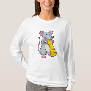 T-shirt Souris aux échecs avec pièce d'échecs Pawn
