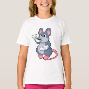 T-shirt Souris avec Tasse de Café