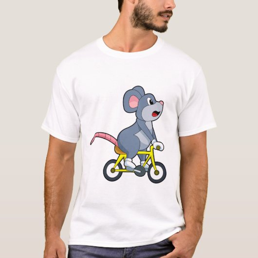 T-shirt Souris avec vélo (Devant)