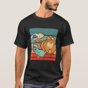T-shirt Souris chat bulle de dialogue orange humour tensio