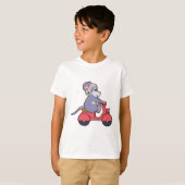 T-shirt Souris comme Biker avec Scooter.PNG (Devant entier)
