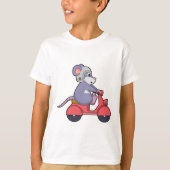 T-shirt Souris comme Biker avec Scooter.PNG (Devant)