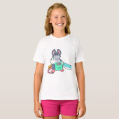T-shirt Souris comme coiffeur avec ciseaux et comble (Devant entier)