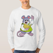T-shirt Souris comme enseignant avec livre (Devant)