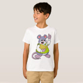 T-shirt Souris comme enseignant avec livre (Devant entier)