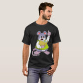 T-shirt Souris comme enseignant avec livre (Devant entier)
