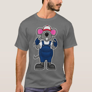 T-shirt Souris comme mécanique avec spanner à vis