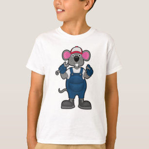 T-shirt Souris comme mécanique avec spanner à vis