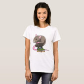 T-shirt Souris comme Patinage en ligne avec Patins en lign (Devant entier)