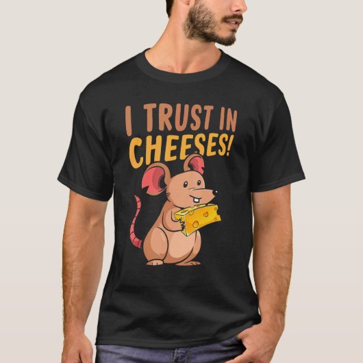 T-shirt Souris Cute J'Ai Confiance En Fromages Rats Fans S (Devant)