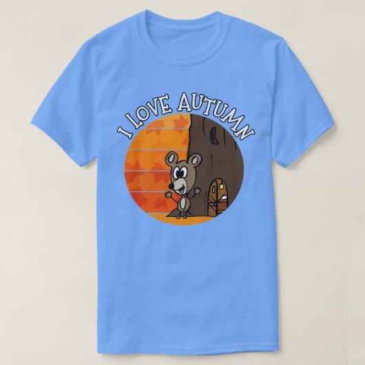 T-shirt Souris D'Automne, J'Aime L'Automne, Amoureux De La (Design devant)
