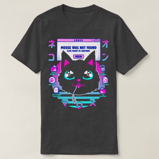 T-shirt Souris de chat Vapor introuvable par Tobe Fonseca (Design devant)