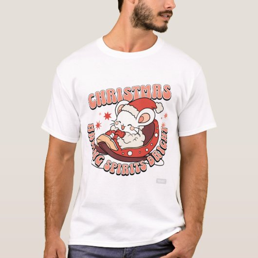 T-shirt Souris de Noël (Devant)