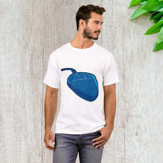 T-shirt Souris d'ordinateur Bleue Tech Chaude