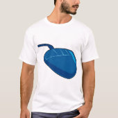 T-shirt Souris d'ordinateur Bleue Tech Chaude (Devant)