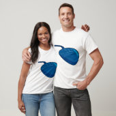 T-shirt Souris d'ordinateur Bleue Tech Chaude (Unisexe)