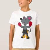 T-shirt Souris en boîte avec gants de boxe (Devant)