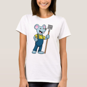 T-shirt Souris en fermier avec gâteau