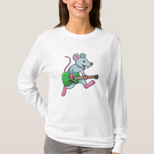 T-shirt Souris en musique avec guitare