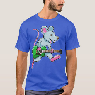 T-shirt Souris en musique avec guitare