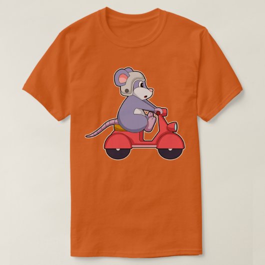 T-shirt Souris en vélo avec Scooter (Design devant)