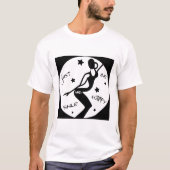 T-shirt Souris Et Sois Heureuse, Drôle Stick femme (Devant)