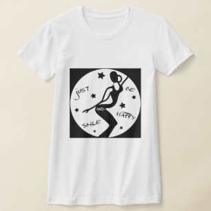 T-shirt Souris Et Sois Heureuse, Drôle Stick femme