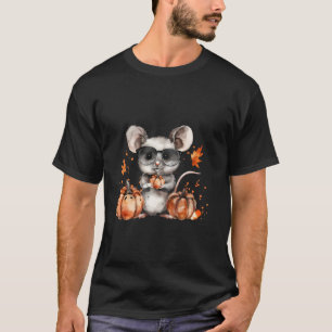 T-shirt Souris Halloween Artwork Citrouille Tricoter Ou Tr