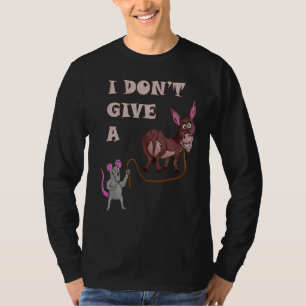 T-shirt Souris marchant un âne Je ne donne pas de rats