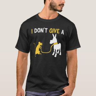 T-shirt souris marchant un âne je ne donne pas de rats 2