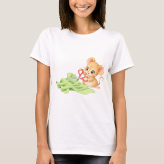 T-shirt Souris mignonne coupant du tissu