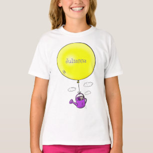 T-shirt Souris mignonne dans la canette d'arrosage avec de