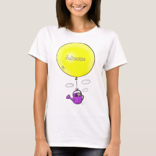 T-shirt Souris mignonne dans la canette d'arrosage avec de