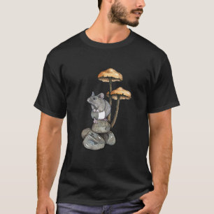 T-shirt Souris mignonne debout sur des rochers, avec des c