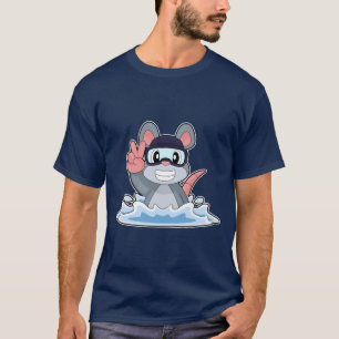 T-shirt Souris Natation Lunettes de natation Été