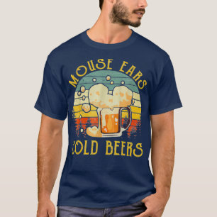 T-shirt Souris Oreilles Et Bières Froides bière vintage