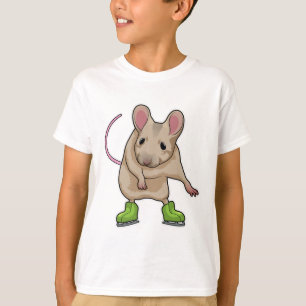 T-shirt Souris Patinage artistique Patins à glace