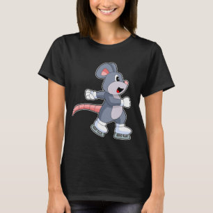 T-shirt Souris Patinage sur glace Patins sur glace