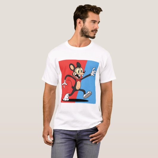 T-shirt Souris rétro : Un saut joyeux dans le passé de l'a (Devant entier)
