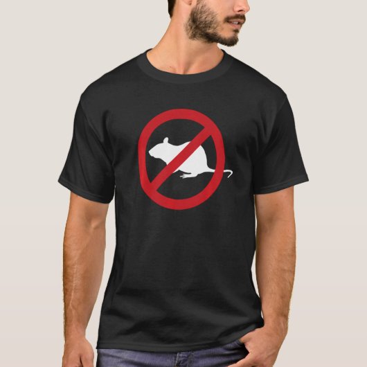 T-shirt Souris Souris Souris Signal Pas de Souris (Devant)