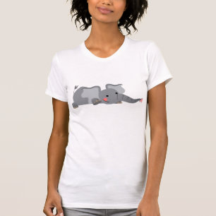 T-shirt sournois de femmes d'éléphant de bande