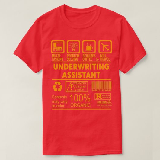 T-SHIRT SOUS-ÉCRITURE ASSISTANT NICE DESIGN 2017 (Design devant)