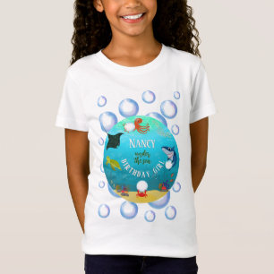 T-Shirt Sous la mer Birthday Girl Water Bubbles