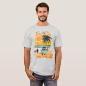 T-shirt Sous la plage de Palms Retro (Devant entier)
