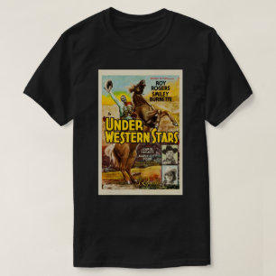 T-shirt Sous les étoiles occidentales Poster de Cowboy T-s