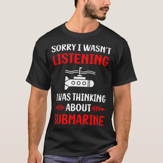 T-shirt Sous-marin à l'écoute (Devant)